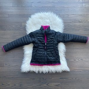 The North Face Girls' Reversible Mossbud Swirl Jacket - Size Medium 10-12